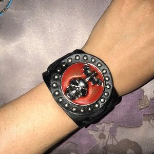 Bonded leather bracelet